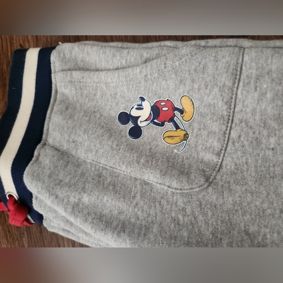 Disney Gray Mickey Mouse Kids Sweatpants - Picture 2 of 5